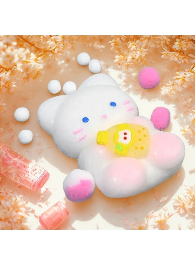DAT Cute Pastel Animal Squishy Stress Relief Toy - Soft & Fun Decompression Squeeze Toy for Stress Relief & Relaxation | Available in Multiple Colors - Image 2