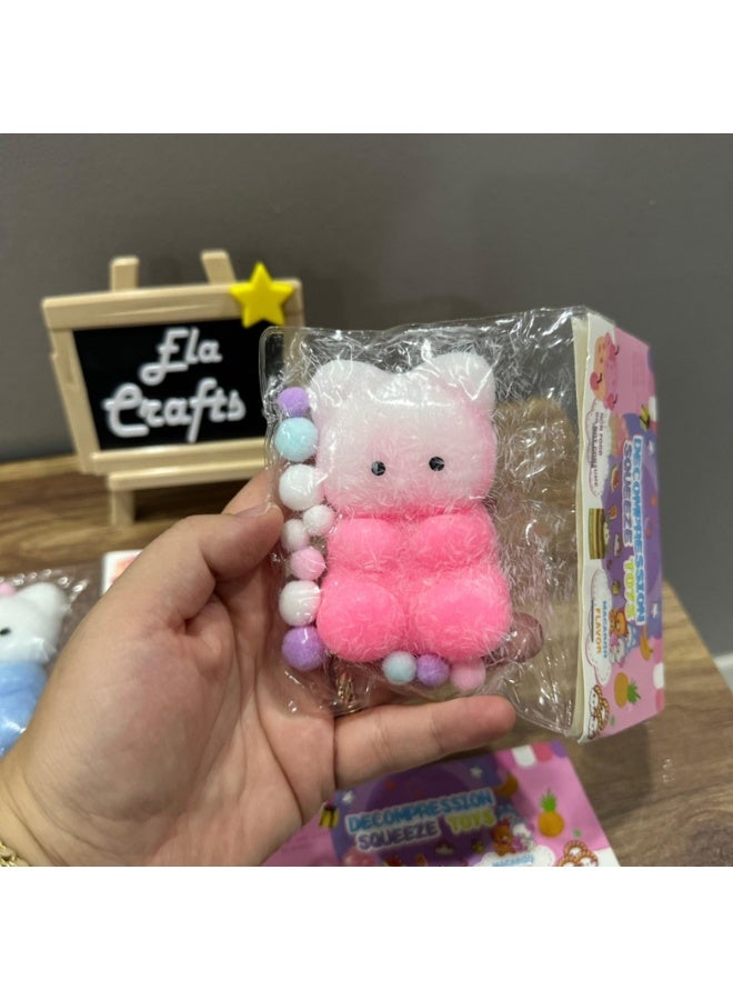 DAT Cute Pastel Animal Squishy Stress Relief Toy - Soft & Fun Decompression Squeeze Toy for Stress Relief & Relaxation | Available in Multiple Colors - Image 5