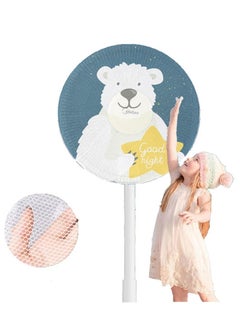 كول بيبي غطاء حماية مروحة للأطفال من COOLBABY مقاس 16-20 بوصة مضاد للقرص - غطاء مروحة كرتوني - غطاء حماية مروحة كهربائية مثبتة على الأرض - غطاء شبكي للمروحة قابل للغسل  - Image 1