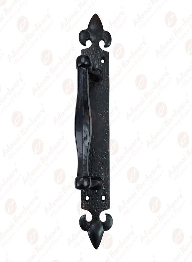Adonai Hardware "Achaz Aluminium Door Pull with Back Plate (4, Black Powder Coated) - Image 2