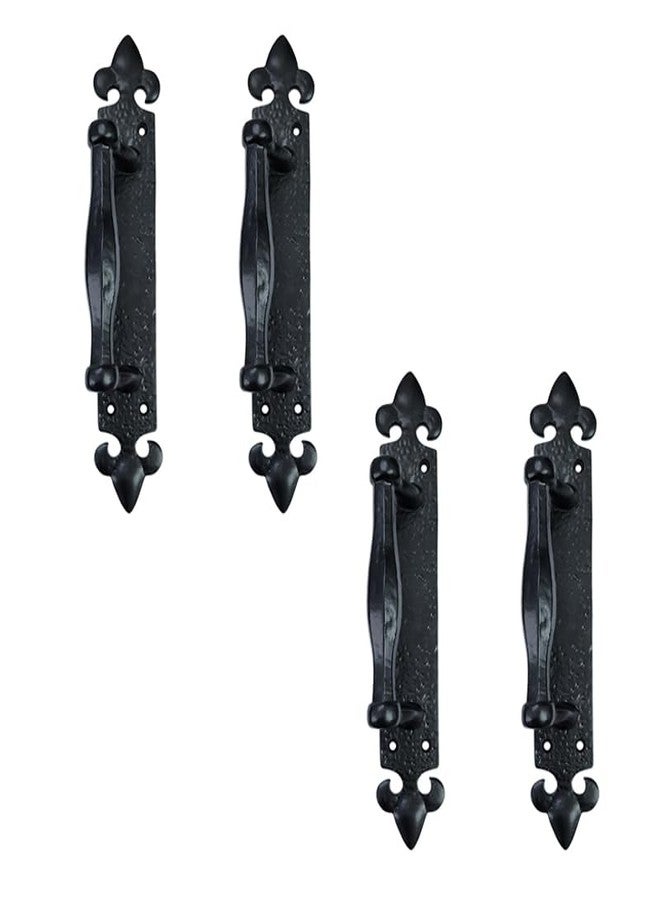 Adonai Hardware "Achaz Aluminium Door Pull with Back Plate (4, Black Powder Coated) - Image 1