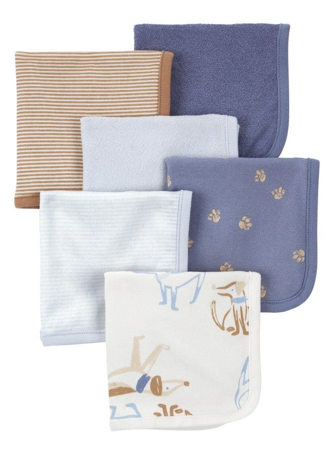 كارترز مناشف كارتر (عبوة من 6 قطع) (أزرق/عاجي) - Image 1