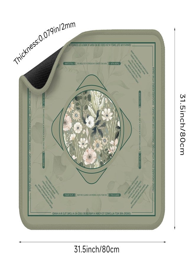 molovsiny Mahjong Mat for Table - Durable Mahjong Table Cover with Unique Design, Premium Mahjong Accessories, Perfect Mahjong Gifts for Women, Game Mat for Mahjong and Board Game Enthusiasts Verdant Geometry - Image 2