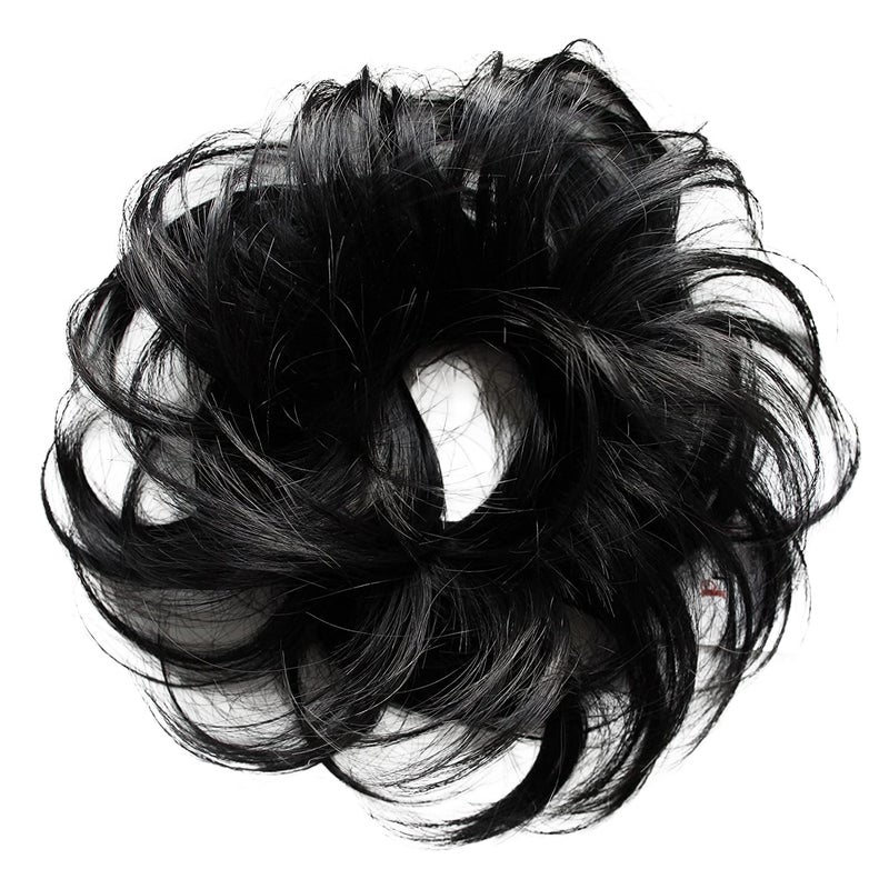 CAISHA Small Scrunchy Updo Hairpiece Ponytail Extensions Hair Tie Black G1C