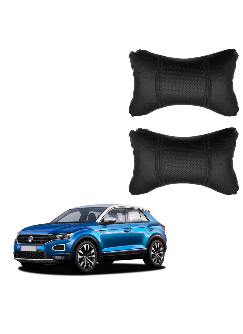 Adroitz Adroitz Black Football Design Car Neck Rest Cushion with Adjustable Straps_466  - Image 1