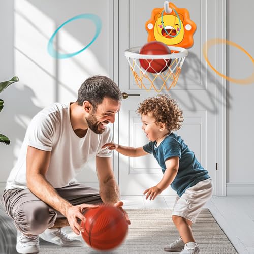 ZOENMG Toddler Kids Basketball Hoop Indoor ToysScoreboard Portable Design Adjustable HeightChristmas Birthday Baby Toddler Kids Boys Small Mini Basketball Hoop Gifts Toys Orange Large - Image 5