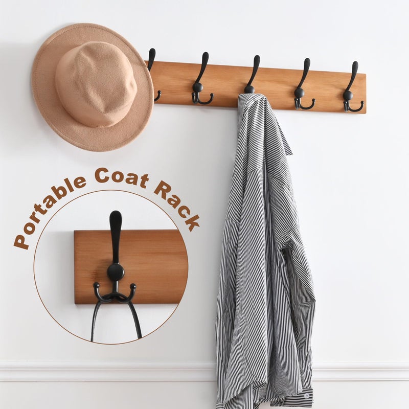 Homman 39.4in Shoe Bench with Coat Rack, 3-Tier Bamboo Entryway Bench Hall Tree Shoe Rack Holds Up to 330lb for Bedroom Hallyway - Image 3