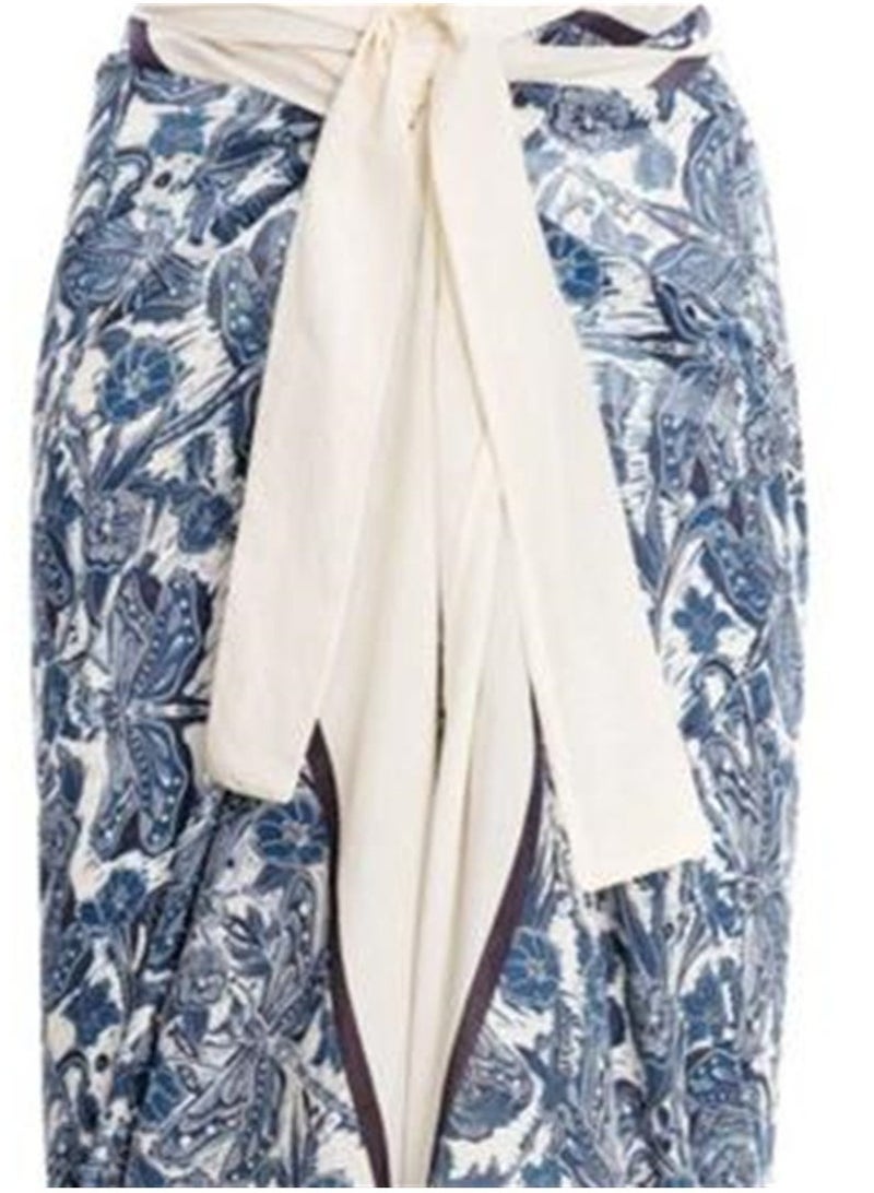 أس تس إل قطعتان من ملابس السباحة النسائية الجديدة قطعة واحدة ملابس سباحة شيفون بتنورة الشاطئ - Image 3