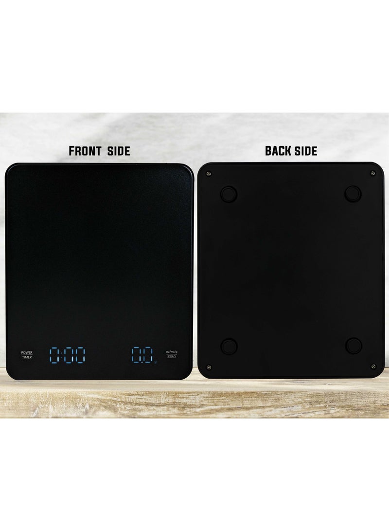 Coffee Scale With Timer Square Pour Over V60 Drip Digital LCD Display For Kitchen Cooking Baking  - Image 5