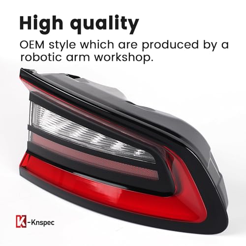 KNSPEC LED Tail Lights Compatible With Dodge Charger 2015-2022 Outer Rear Lights Assembly Factory OEM Taillights 68213144AA, 68213144AB, 68213144AC(Charger Right Passenger Side) - Image 3