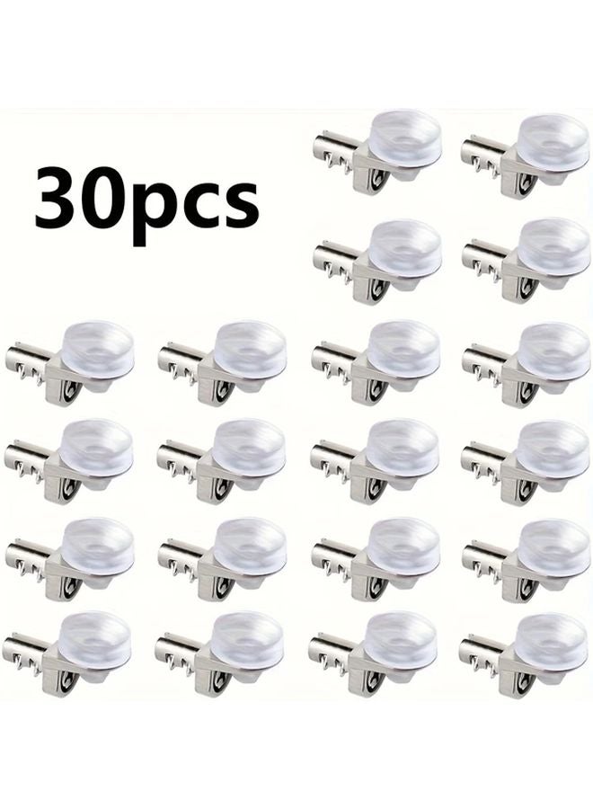 30 Pcs 5mm Shelf Brackets Glass Shelf Supports For Cabinet Shelves Bookcases - Image 1