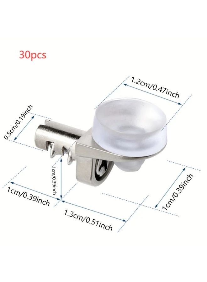 30 Pcs 5mm Shelf Brackets Glass Shelf Supports For Cabinet Shelves Bookcases - Image 4