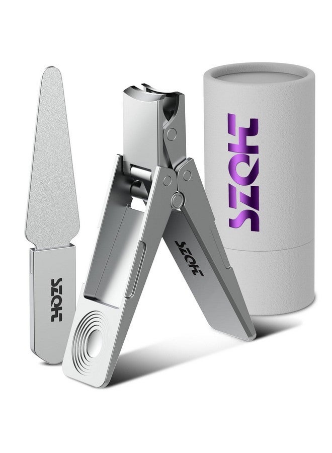 SZQHT Clippers For Men, Szqht Toenail Clippers For Thick Nails Heavy Duty Premium Stainless Steel Foldable Nail Clippers, German Toe Nail Clippers Fingernail Clipper With Nail File For Women Seniors - Image 1