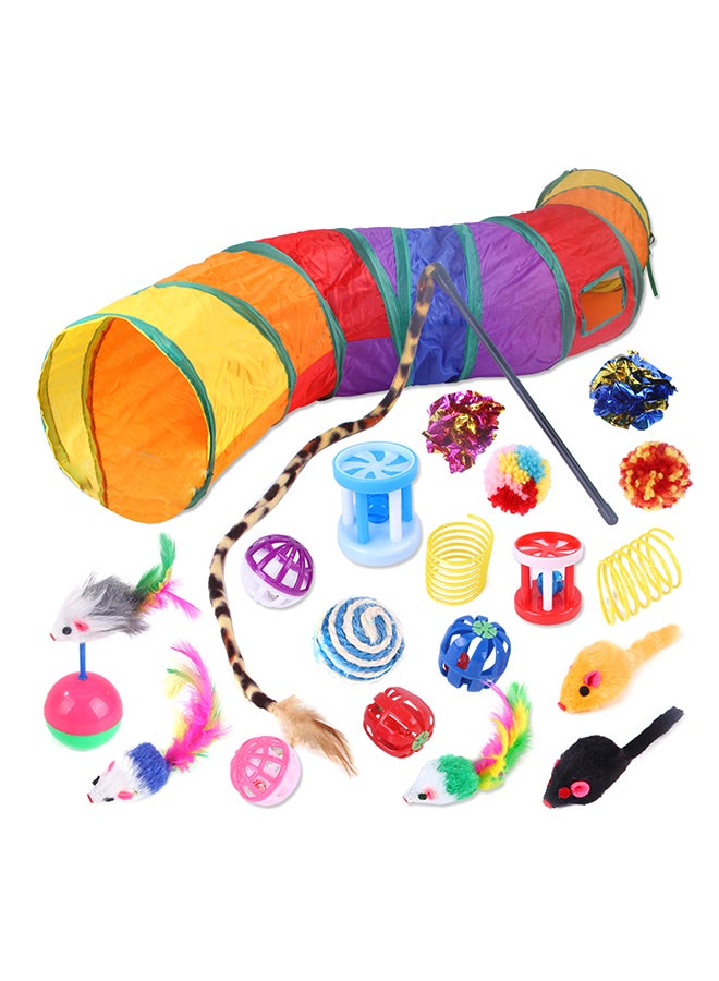 مجموعة لعب تفاعلية للقطط مكونة من 20 قطعة متعدد الألوان 34x8x32سم - Image 1