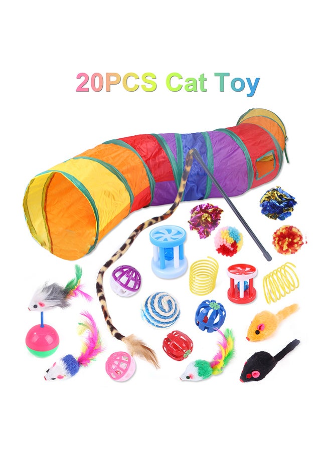 مجموعة لعب تفاعلية للقطط مكونة من 20 قطعة متعدد الألوان 34x8x32سم - Image 4
