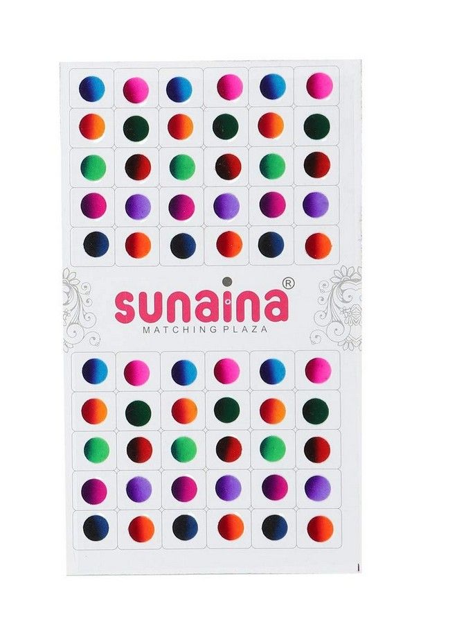 Sunaina بنديس دائري متعدد الألوان بحجم 1 للنساء (حجم 8 مم، عبوة من 180 بنديس) [Sdsmp601] - Image 1