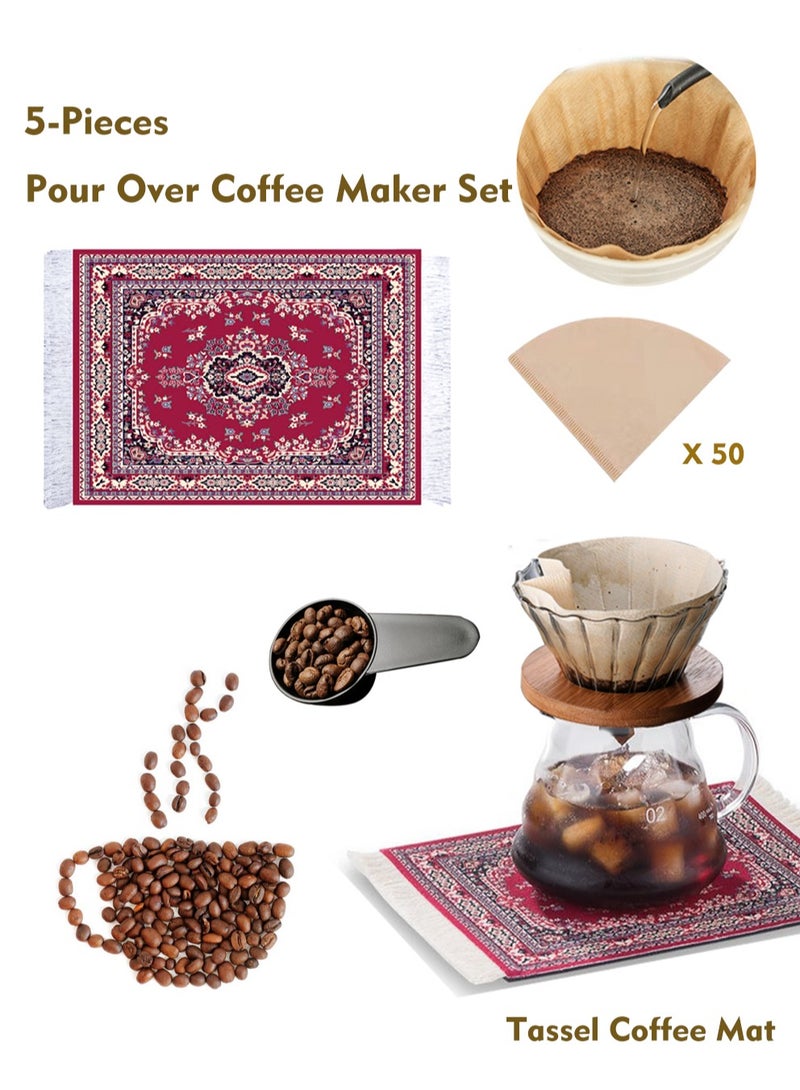 أولد فيلير طقم V60 طقم 5 قطع للتقطير القهوة، صب فوق مجموعة صانع القهوة - Image 1