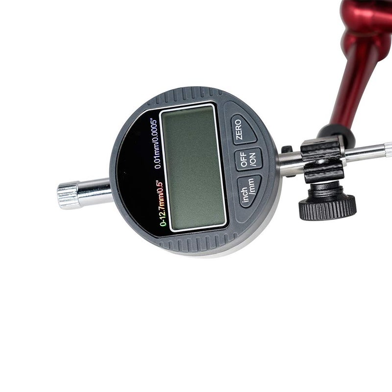 Oudtinx Electronic Digital Dial Indicator Gage Gauge and Magnetic Base 0-0.5 Inch/12.7 mm Inch/Metric Conversion Auto Off 0.0005"/0.01 mm Featured Measuring Tool - Image 5