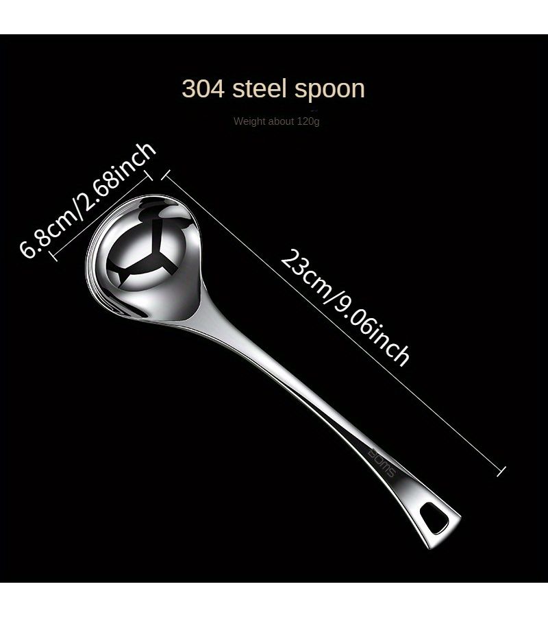 304 Stainless Steel Small Ladle Slotted Spoon Soup Strainer Cooking Noodle Hot Pot Household Kitchen Utensil - Image 2