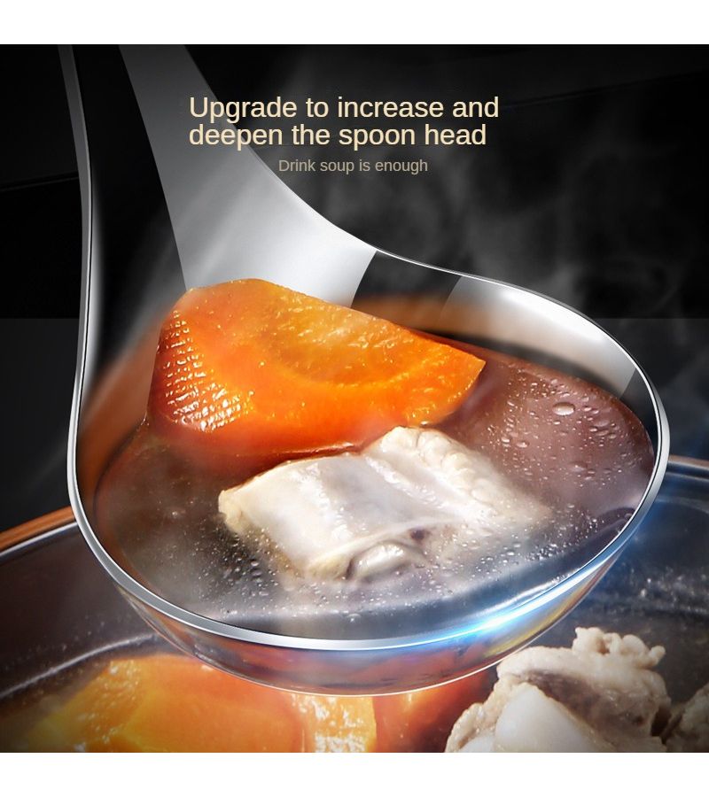 304 Stainless Steel Small Ladle Slotted Spoon Soup Strainer Cooking Noodle Hot Pot Household Kitchen Utensil - Image 5