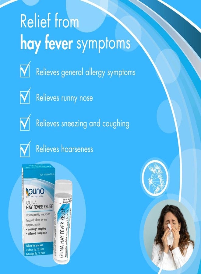 Guna Hay Fever Relief Homeopathic Medicine Allergy Symptom Relief - 2 Tubes - Image 2
