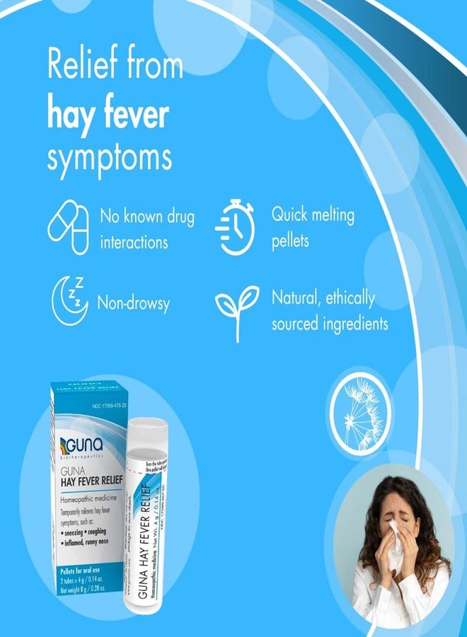 Guna Hay Fever Relief Homeopathic Medicine Allergy Symptom Relief - 2 Tubes - Image 4