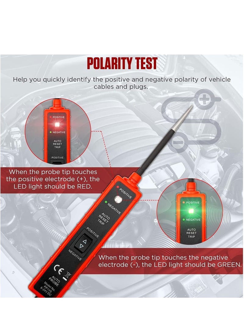 SYOSI Automotive Circuit Tester Test Light Automotive with 4M Test Lead 6V 12V 24V DC Led Light Tester Fuse Tester Circuit Tester Auto 12V Electrical System Tools for Car Truck Marine Motorcycle SUV Boat  - Image 3