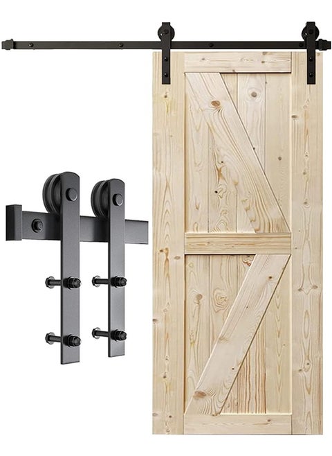 200cm Heavy Duty Sturdy Sliding Barn Door Hardware Kit -Smoothly and Quietly -Easy to install -Includes Step-By-Step Installation Instruction Fit 91cm-100cm Wide Door Panel