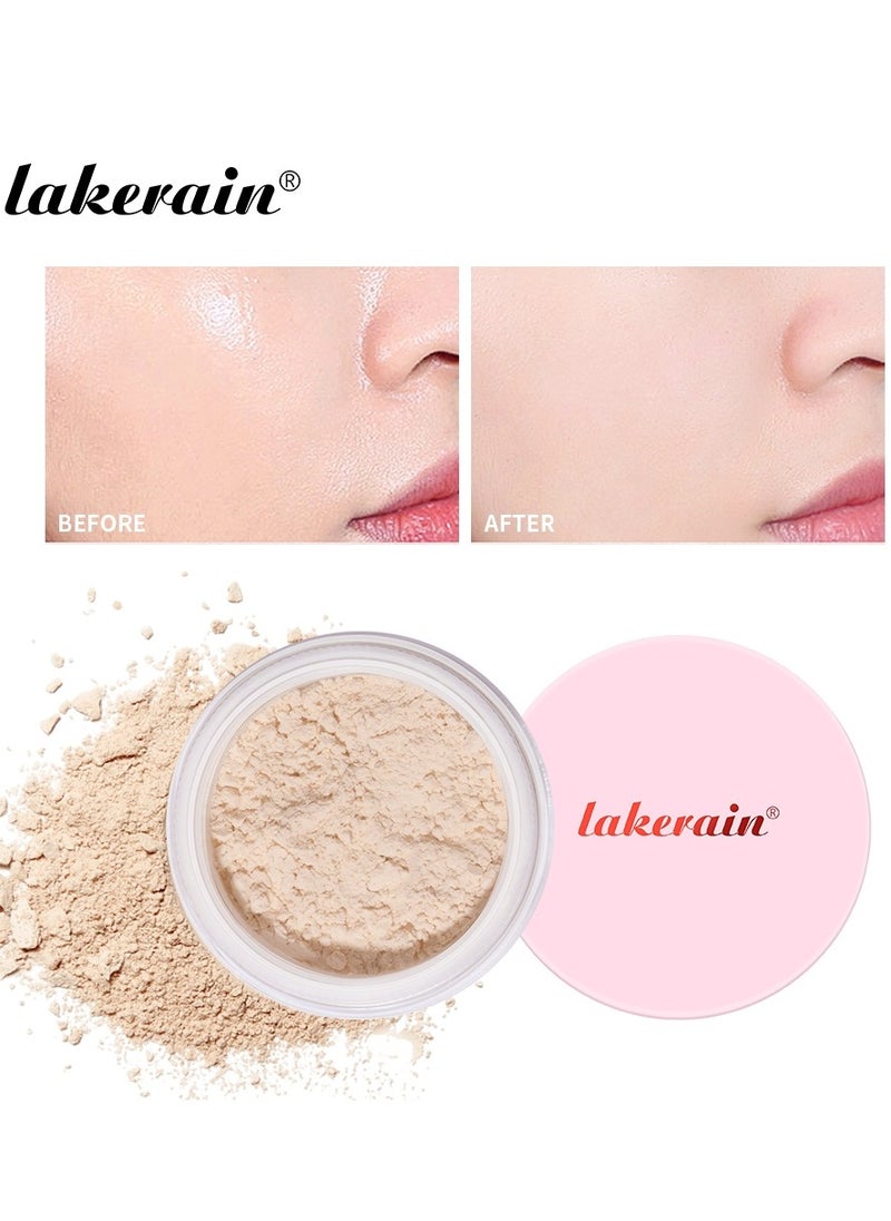 lakerain - Ultimate Setting Powder Conceals Pores and Matte Finish Controls Oil Soft Look Makeup Powder Blurring Setting Powder for Soft Matte Effect Long Lasting Makeup Loose Powder - Image 1