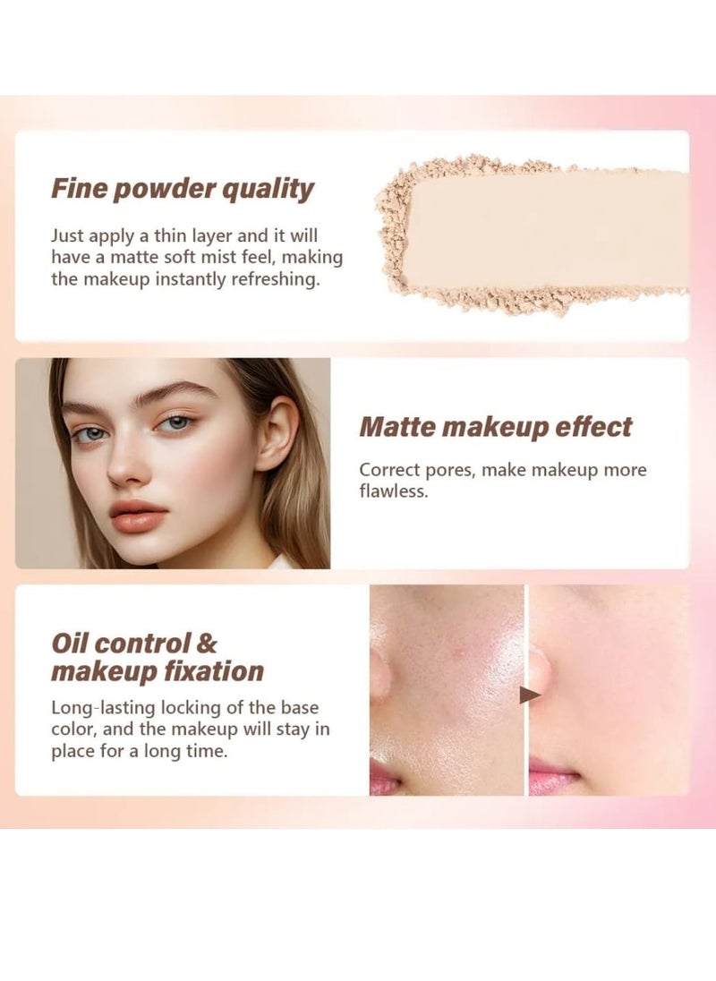 lakerain - Ultimate Setting Powder Conceals Pores and Matte Finish Controls Oil Soft Look Makeup Powder Blurring Setting Powder for Soft Matte Effect Long Lasting Makeup Loose Powder - Image 1
