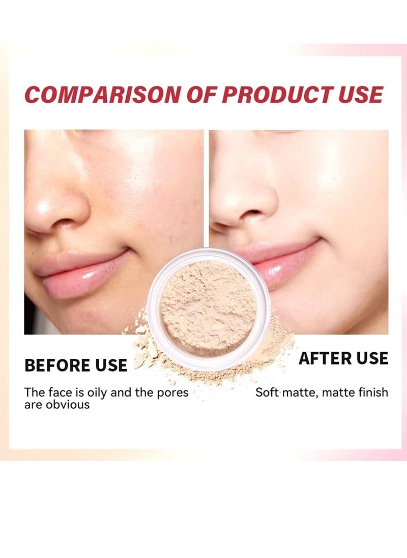 lakerain - Ultimate Setting Powder Conceals Pores and Matte Finish Controls Oil Soft Look Makeup Powder Blurring Setting Powder for Soft Matte Effect Long Lasting Makeup Loose Powder - Image 1