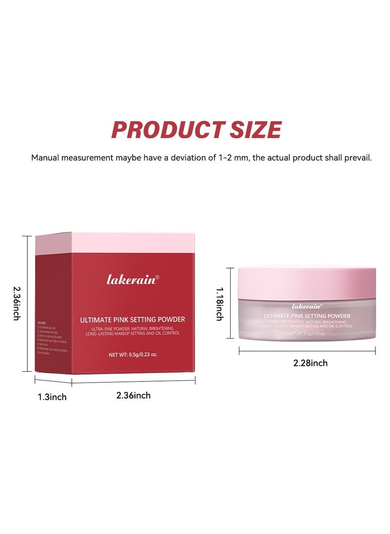 lakerain - Ultimate Setting Powder Conceals Pores and Matte Finish Controls Oil Soft Look Makeup Powder Blurring Setting Powder for Soft Matte Effect Long Lasting Makeup Loose Powder - Image 1