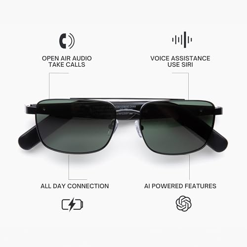 Eddie Bauer Lucyd Eddie Bauer Smart Glasses for Men Bluetooth Smart Glasses with UV400 Polarized Lenses, Open Ear Speakers & Microphone Navigator (Standard) - Image 2