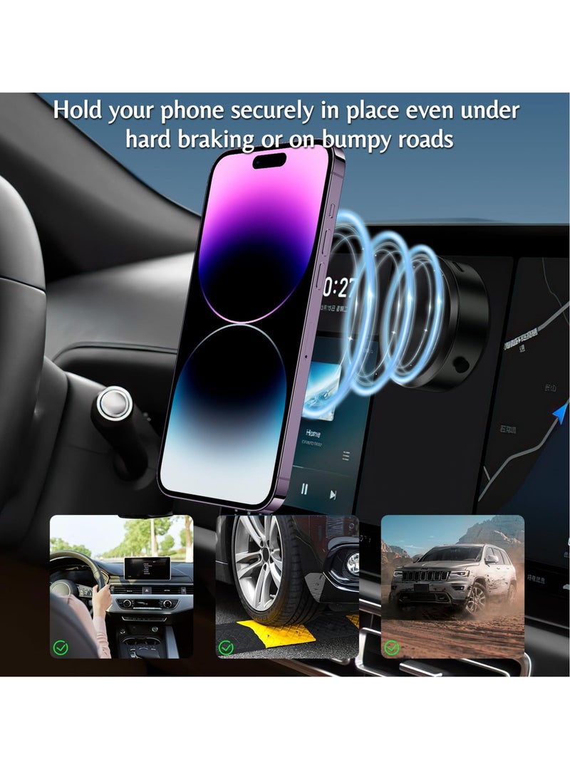 Excefore Magnetic Car Suction Cup Holder Mount,360°Rotation Magnetic Car Cell Phone Holder,Suction Cup Car Phone Mount,Universal Adjustable Windshield Dashboard Mobile Phone Holder - Image 3