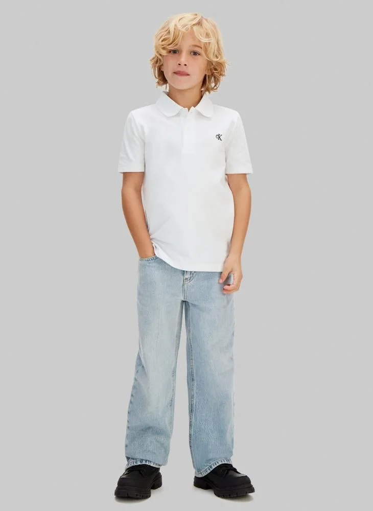 Calvin Klein Jeans  Youth Slim Fit Solid Polo for Men | Best Price UAE