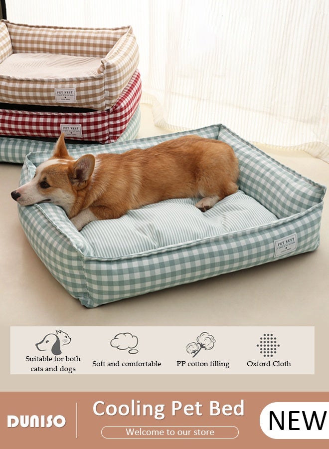 DUNISO Pet beds, Pet sofas, Cooling Puppy Couch Lounger with Removable Washable Cover and Non-Slip Bottom, Puppy Sleeping Mattress with Heavy Fillers Pad Cushion, Kennel Cot for small, Medium dogs - Image 1