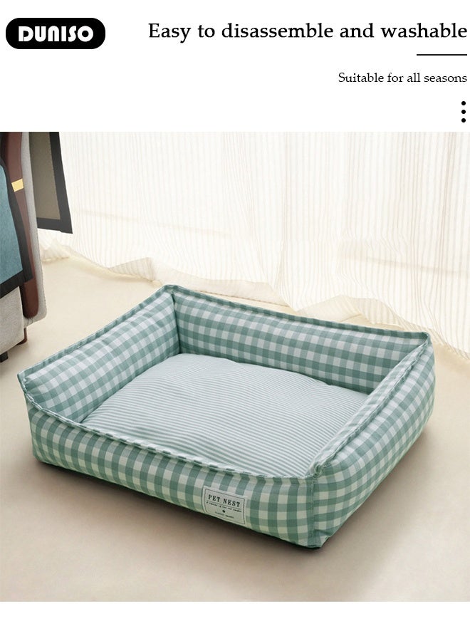 DUNISO Pet beds, Pet sofas, Cooling Puppy Couch Lounger with Removable Washable Cover and Non-Slip Bottom, Puppy Sleeping Mattress with Heavy Fillers Pad Cushion, Kennel Cot for small, Medium dogs - Image 2