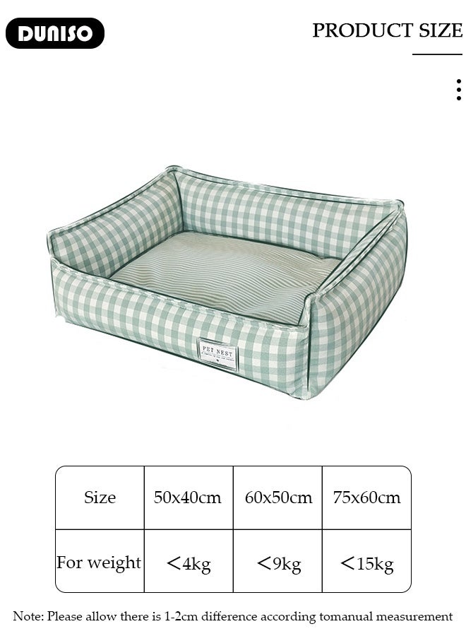 DUNISO Pet beds, Pet sofas, Cooling Puppy Couch Lounger with Removable Washable Cover and Non-Slip Bottom, Puppy Sleeping Mattress with Heavy Fillers Pad Cushion, Kennel Cot for small, Medium dogs - Image 5