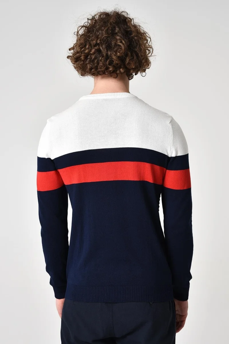 الكسندر جاردي Striped Cotton Sweater (E22-5705)