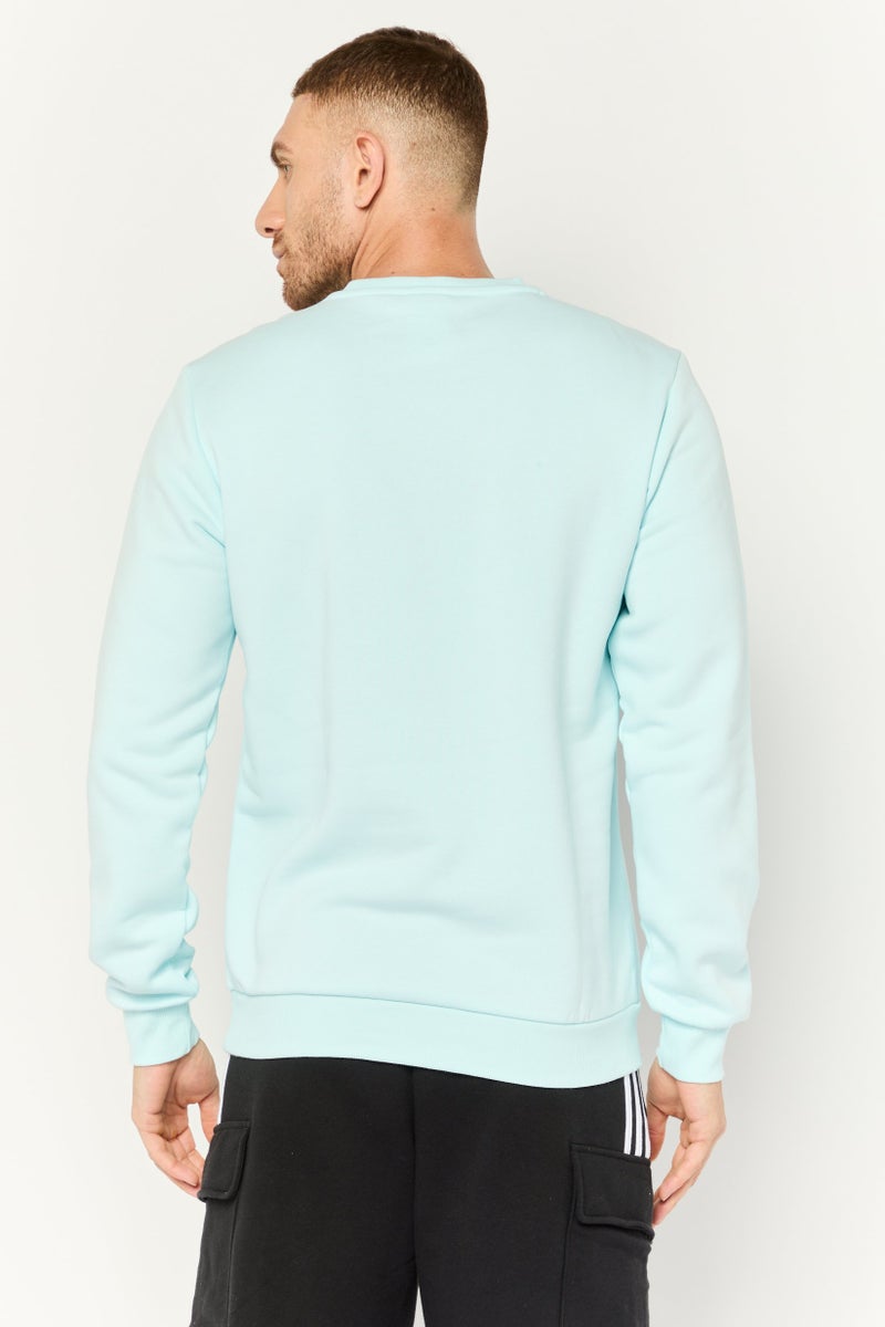 Adidas Men Sportswear Fit Long Sleeves Outdoor Sweatshirt, Light Blue - Image 3