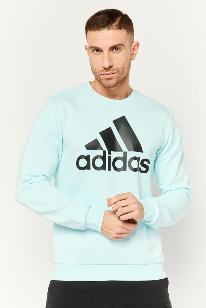 Adidas Men Sportswear Fit Long Sleeves Outdoor Sweatshirt, Light Blue - Image 1