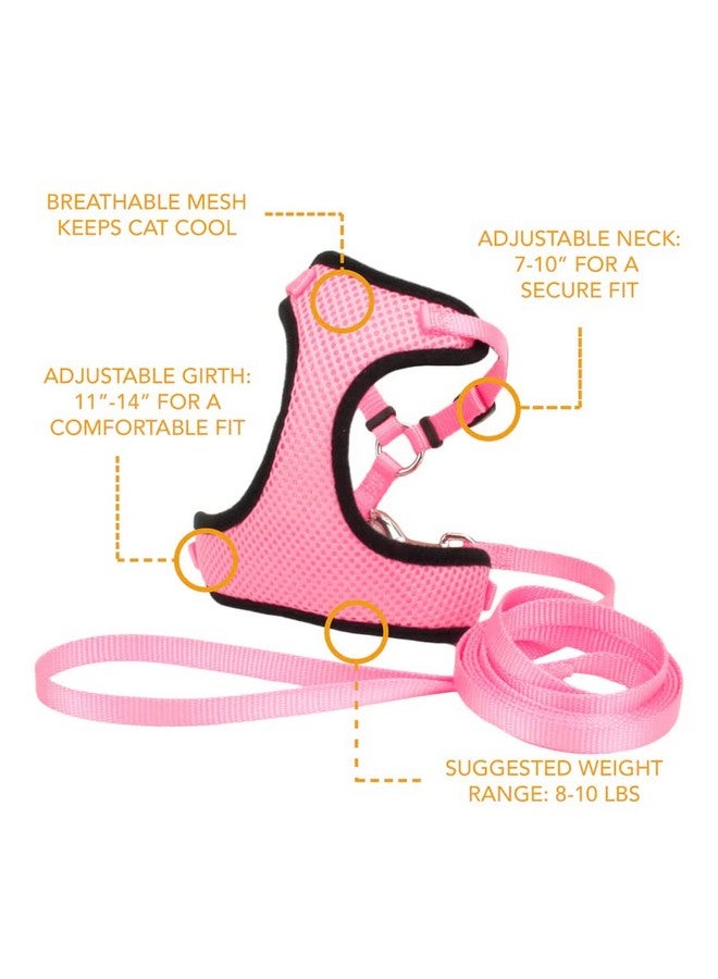 سترة مبطنة مريحة من شبكة ناعمة قابلة للتعديل مع مجموعة مقود للكلاب الصغيرة والقطط والأرانب والجراء (اللون حسب المتوفر) - Image 4