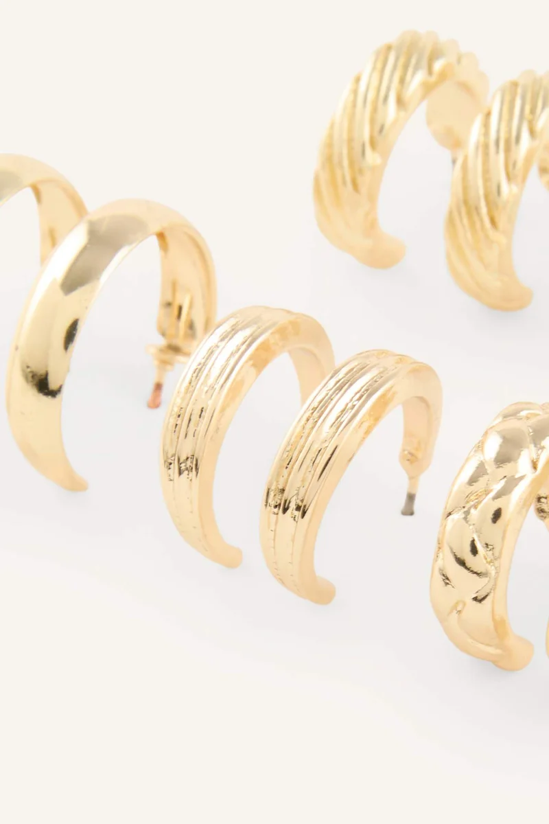 Defacto  Woman 5-Pack Gold Earrings for Women | Best Price UAE