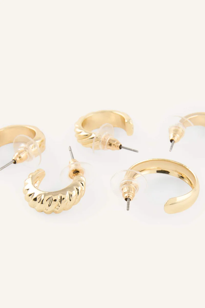 Defacto  Woman 5-Pack Gold Earrings for Women | Best Price UAE
