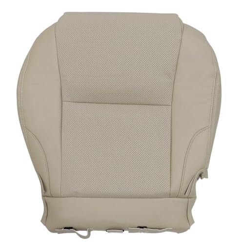 Priprilod Tan Perforated Leather Driver & Passenger Side Bottom Seat Cover Compatible with Lexus IS250 IS350 2006 2007 2008 2009 2010 2011 2012 2013 - Image 5