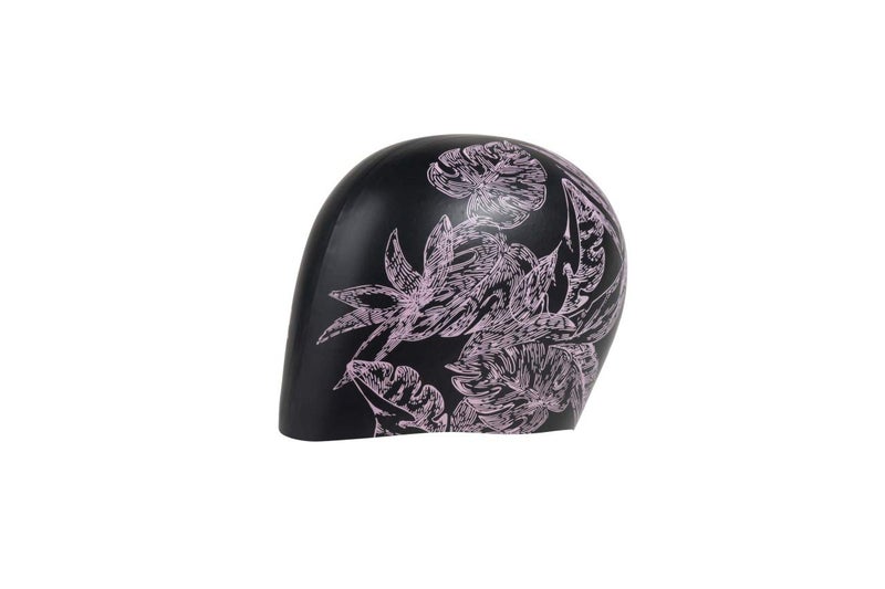 Arena Sirene Molded Silicone Swim Cap For Women Swimming Super Stretchy Durable Bathing Cap For Long Hair Tight Fit  Cecilia Black  One Size - Image 3