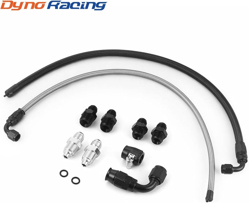 Dyno Racing 25" 6AN Power Steering Pump Hose Kit for Chevy C10 LS Swap - Connects GM Type 2 - Image 2