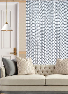 OJARIYA Grey And White Hand Block Printed 100 Percent Premium Organic Cotton Curtain 274 X 152 Cm  - Image 2