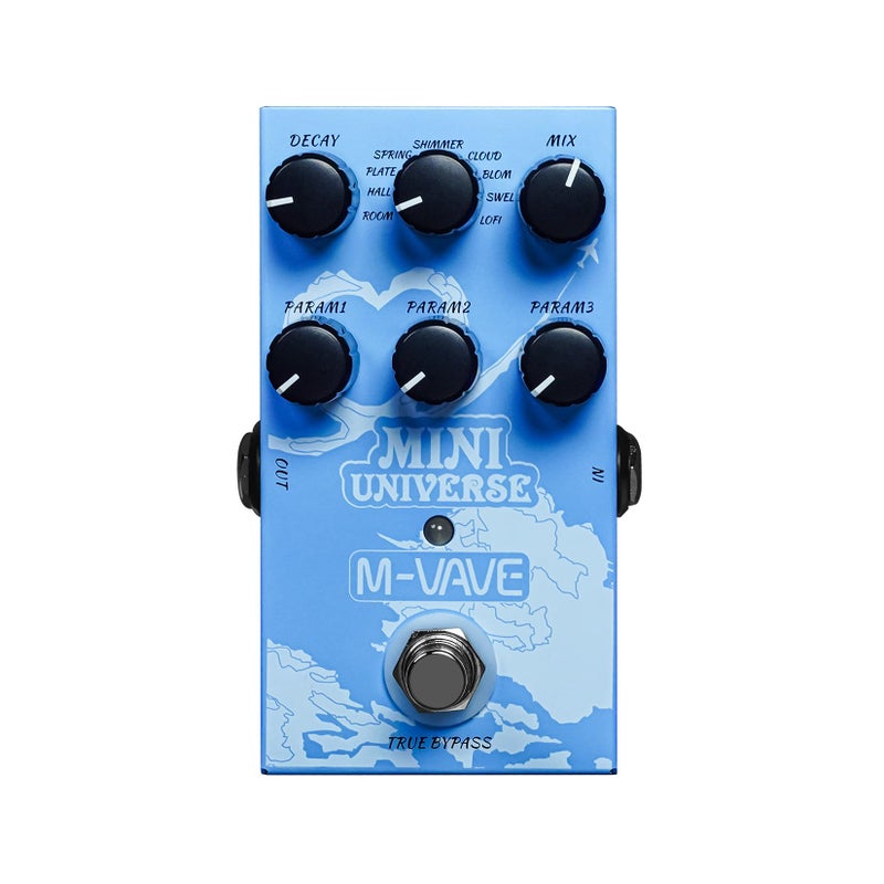 M-VAVE Mini Universe Guitar Pedal Reverb Innovation Unique Sound 9 Reverb Effects Pedals Pure Digital Dual Power True Bypass - Image 1