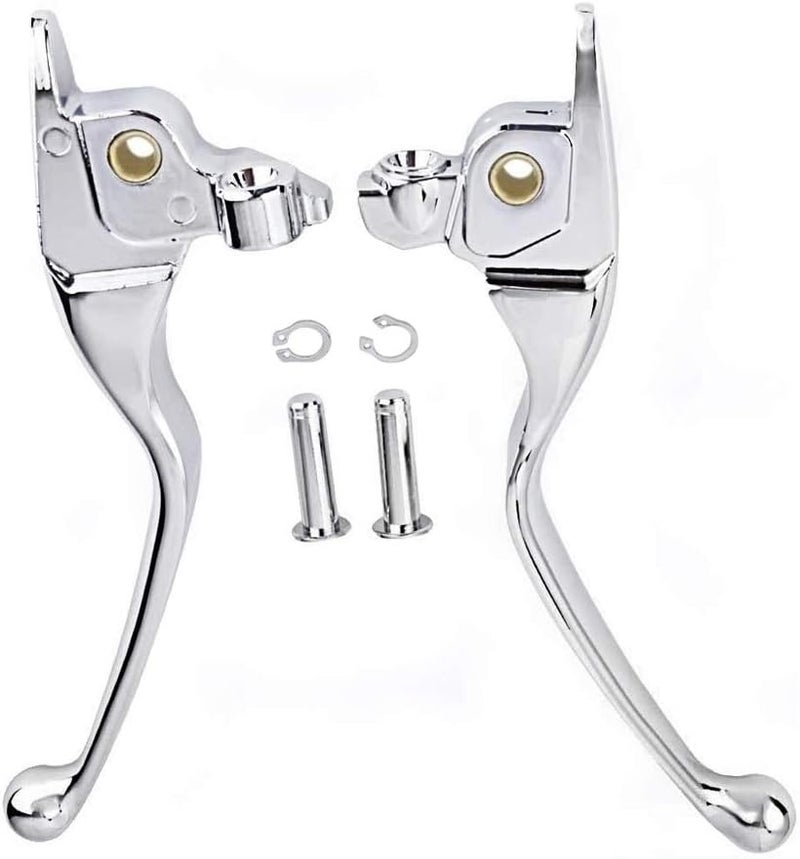 S SYUU Chrome Brake Clutch Hand Lever Sets for Harley Davidson Touring Models 2017-2020 - Image 1